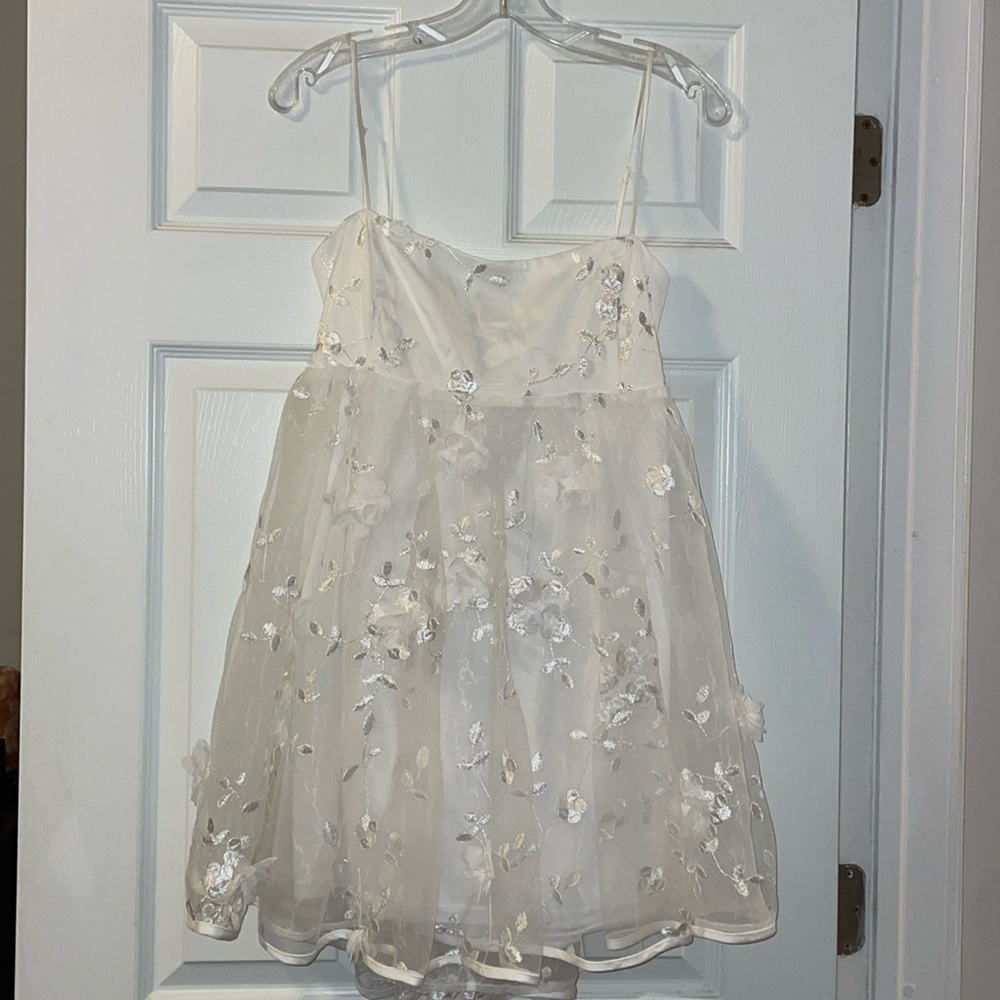 NWOT Lucy in the Sky 3D White Dress